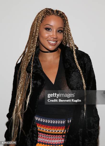Singer Jillian Hervey of Lion Babe attends the Pamella Roland fashion show during New York Fashion Week at Pier 59 Studios on February 10, 2017 in...