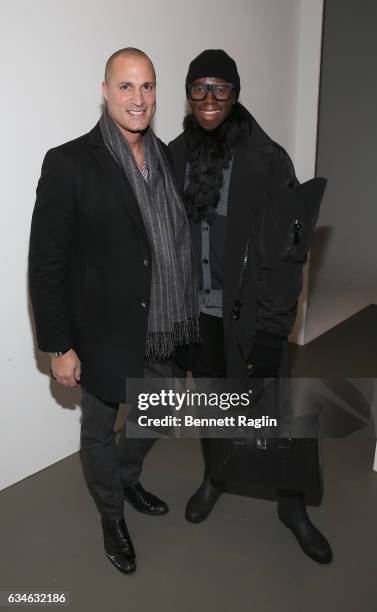 Nigel Barker and Miss J Alexander attend the Pamella Roland fashion show during New York Fashion Week at Pier 59 Studios on February 10, 2017 in New...