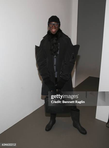 Miss J Alexander attends the Pamella Roland fashion show during New York Fashion Week at Pier 59 Studios on February 10, 2017 in New York City.