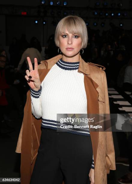 Singer Sarah Barthel attends the Pamella Roland Fashion Show during New York Fashion Week at Pier 59 Studios on February 10, 2017 in New York City.