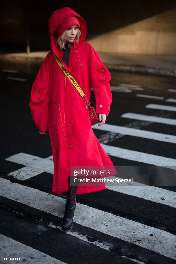 Street Style - New York Fashion Week February 2017 - Day 2