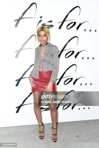 Shadia Zakikhani poses at the F Is For... Fendi Launch Party at Seaport District NYC on February 10, 2017 in New York City.