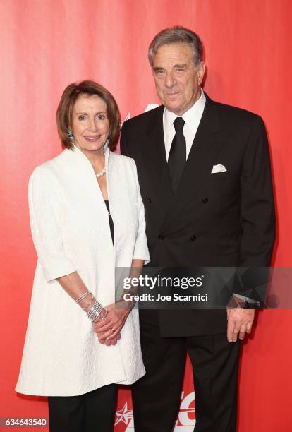 Congresswoman Nancy Pelosi and Paul Pelosi attend MusiCares Person of the Year honoring Tom Petty at the Los Angeles Convention Center on February...