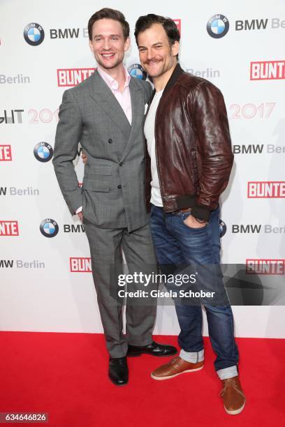 August Wittgenstein and Torben Liebrecht during the BUNTE & BMW Festival Night during the 67th Berlinale International Film Festival Berlin at...