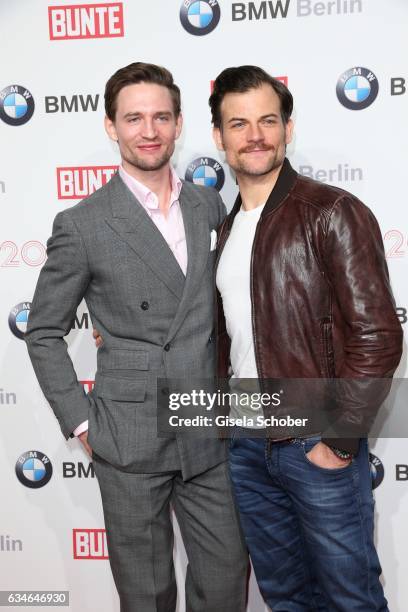 August Wittgenstein and Torben Liebrecht during the BUNTE & BMW Festival Night during the 67th Berlinale International Film Festival Berlin at...