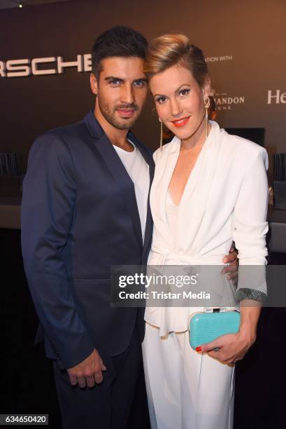 Wolke Hegenbarth and her boyfriend Oliver Vaid attend the Blue Hour Reception hosted by ARD during the 67th Berlinale International Film Festival...