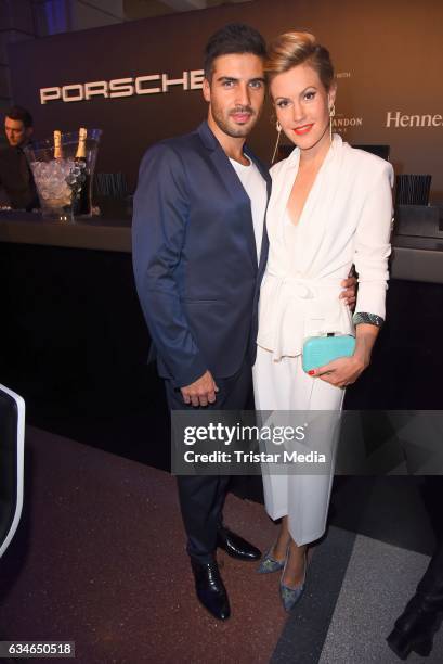 Wolke Hegenbarth and her boyfriend Oliver Vaid attend the Blue Hour Reception hosted by ARD during the 67th Berlinale International Film Festival...