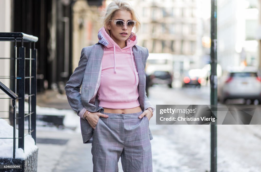 Street Style - New York Fashion Week February 2017 - Day 2