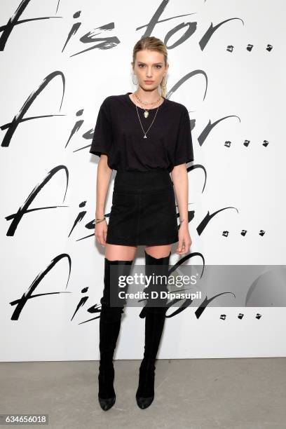 Lily Donaldson attends the F Is For Fendi New York Fashion Week Party on February 10, 2017 in New York City.