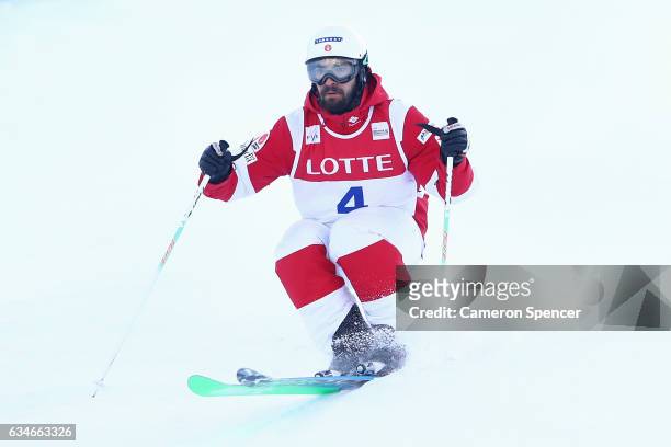 Philippe Marquis of Canada competes in the FIS Freestyle Ski World Cup 2016/17 Mens Moguls Qualification at Bokwang Snow Park on February 11, 2017 in...