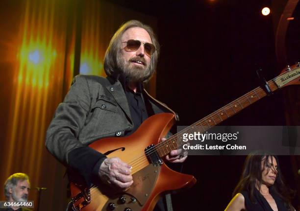 Musician Tom Petty performs onstage during MusiCares Person of the Year honoring Tom Petty at the Los Angeles Convention Center on February 10, 2017...