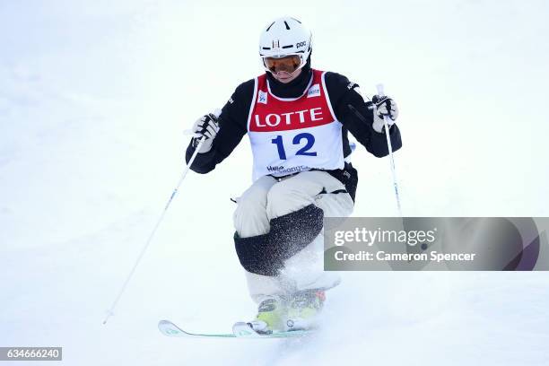 Brodie Summers of Australia competes in the FIS Freestyle Ski World Cup 2016/17 Mens Moguls Qualification at Bokwang Snow Park on February 11, 2017...