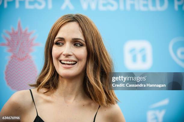 Rose Byrne arrives at Tropfest on February 11, 2017 in Sydney, Australia.