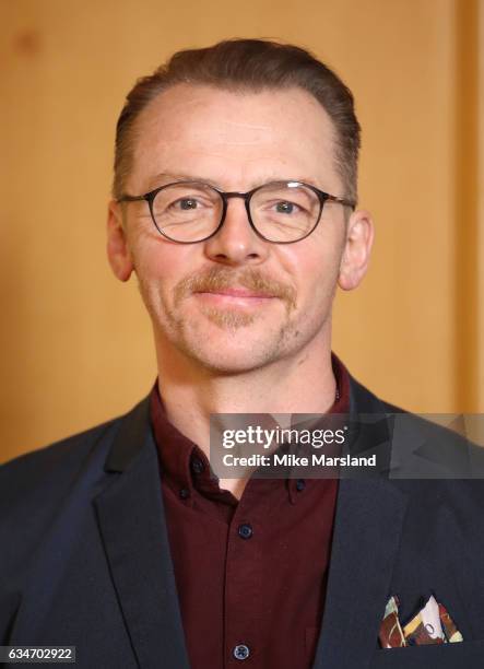 Simon Pegg attends BAFTA fellowship lunch on February 11, 2017 in London, United Kingdom.