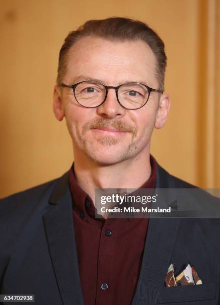 Simon Pegg attends BAFTA fellowship lunch on February 11, 2017 in London, United Kingdom.