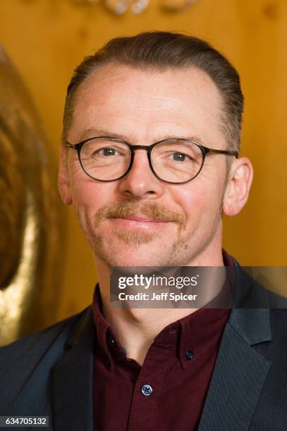 Simon Pegg attends BAFTA fellowship lunch at The Savoy Hotel on February 11, 2017 in London, United Kingdom.