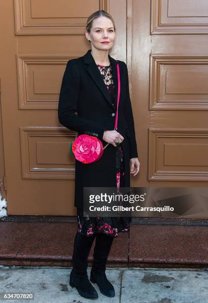 Actress Jennifer Morrison is seen arriving at the Kate Spade presentation at Russian Tea Room during New York Fashion Week on February 10, 2017 in...