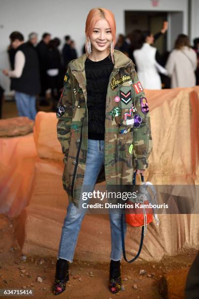 Irene Kim attends the Lacoste fashion show during February 2016 New York Fashion Week at Spring Studios on February 11, 2017 in New York City.