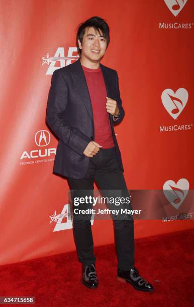 Concert pianist Lang Lang attends MusiCares Person of the Year honoring Tom Petty at the Los Angeles Convention Center on February 10, 2017 in Los...