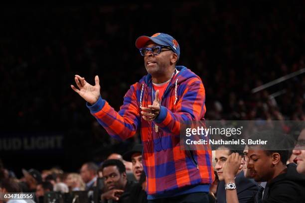 Director, Spike Lee attends the LA Clippers game against the New York Knicks on February 8, 2017 at Madison Square Garden in New York City, New York....
