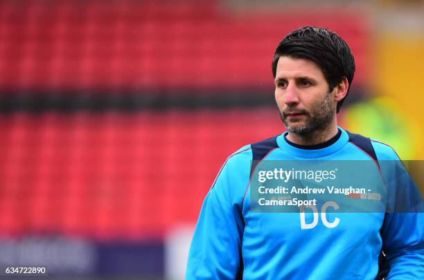 Lincoln City manager Danny Cowley during the Vanarama National League match between Lincoln City and Woking at Sincil Bank Stadium on February 11,...