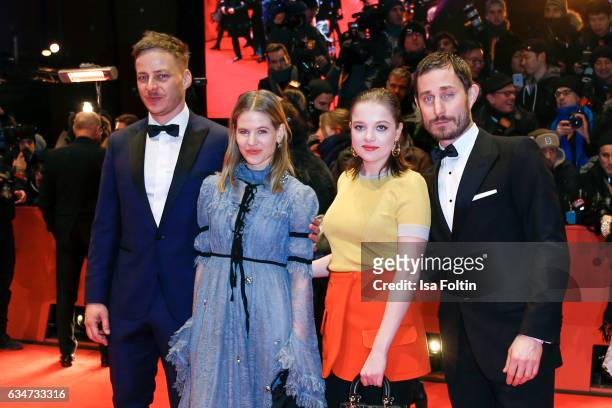 German actor Tom Wlaschiha, german stage designer Aino Laberenz, german actress Jella Haase and german actor Tom Wlaschiha attend the 'Django'...
