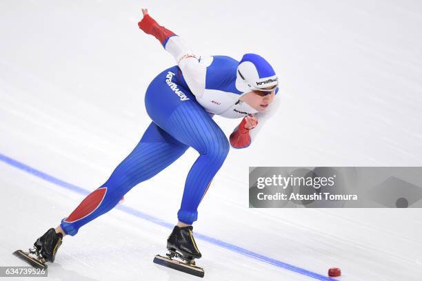 Olga Fatkulina Russia competes in the ladies 1000m during the ISU World Single Distances Speed Skating Championships - Gangneung - Test Event For...