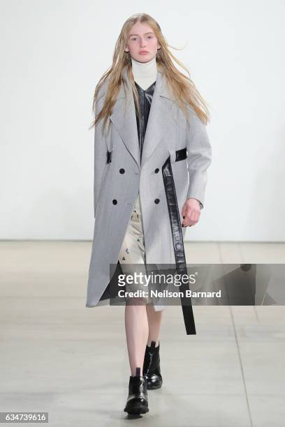 Model walks the runway for the Creatures of the Wind collection during, New York Fashion Week: The Shows at Gallery 2, Skylight Clarkson Sq on...