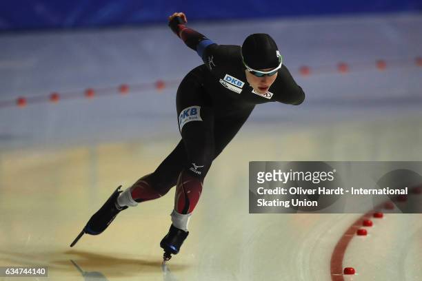 Lea Sophie Scholz of Germany competes in the Ladies Jun 1500m race during the ISU Junior World Cup Speed Skating Day 1 at the Gunda Niemann...