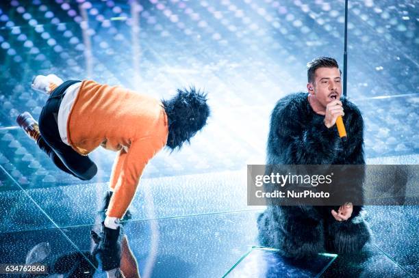 Francesco Gabbani attends the fourth night of the 67th Sanremo Festival 2017 at Teatro Ariston on February 10, 2017 in Sanremo, Italy.