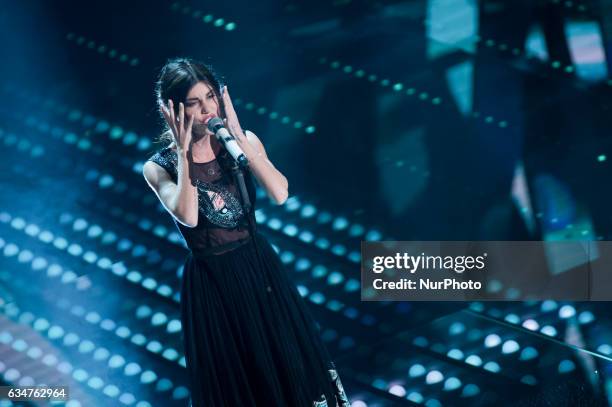 Bianca Atzei attends the fourth night of the 67th Sanremo Festival 2017 at Teatro Ariston on February 10, 2017 in Sanremo, Italy.