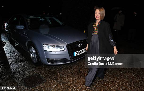MyAnna Buring arrives in an Audi at the BAFTA Nespresso Nominees' Party at Kensington Palace on February 11, 2017 in London, England.