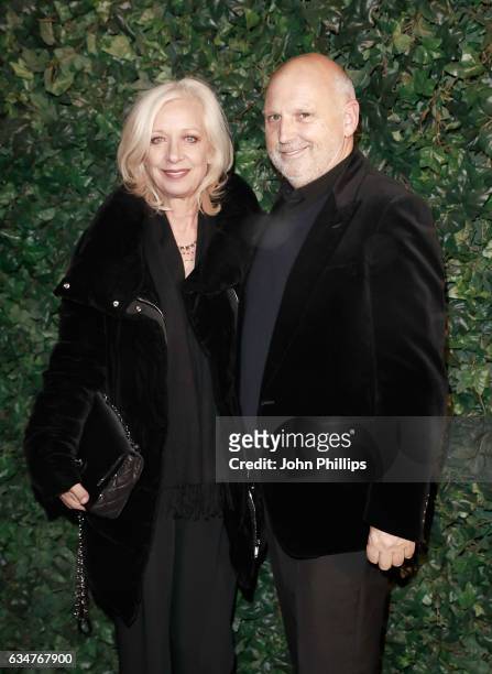 Mary Greenwell and Sam McKnight attend a pre BAFTA party hosted by Charles Finch and Chanel at Annabel's on February 11, 2017 in London, England.