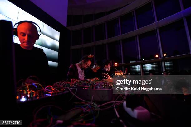 David Letellier and Taeji Sawa and Keiichiro Shibuya and Justine Emard perferm during Special Session at Roppongi Hills MAT LAB Mori Tower 52F, TOKYO...