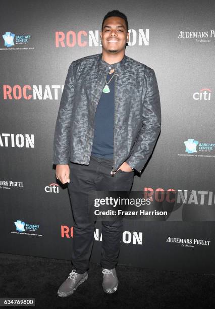 Player Ronnie Stanley attends 2017 Roc Nation Pre-Grammy Brunch at a private residence on February 11, 2017 in Los Angeles, California.