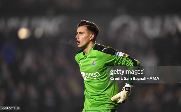 Karl Darlow of Newcastle United during the Sky Bet Championship match between Wolverhampton Wanderers and Newcastle United at Molineux on February...