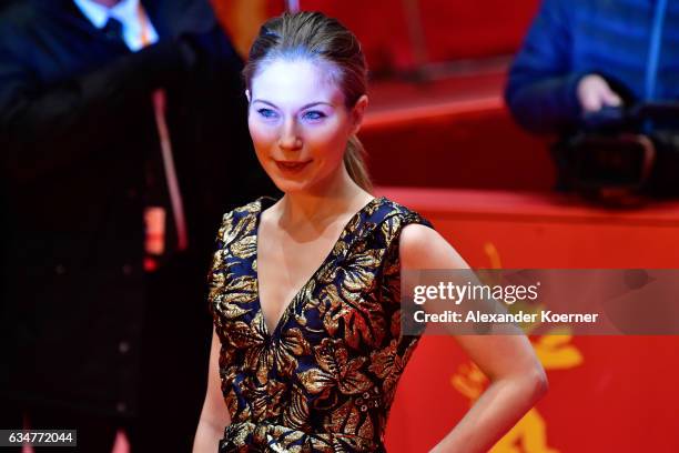 Nora von Waldstaetten attends the 'Wild Mouse' premiere during the 67th Berlinale International Film Festival Berlin at Berlinale Palace on February...