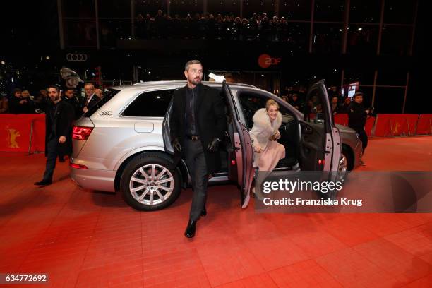 Murathan Muslu and Kathrin Zechner attend the 'Wild Mouse' premiere during the 67th Berlinale International Film Festival Berlin at Berlinale Palace...