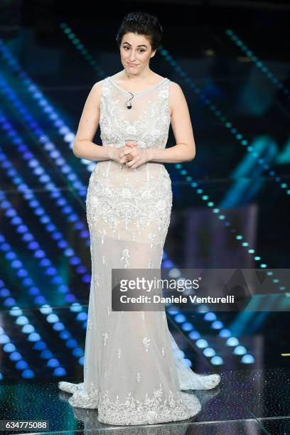 Diana Del Bufalo attends the closing night of 67th Sanremo Festival 2017 at Teatro Ariston on February 11, 2017 in Sanremo, Italy.