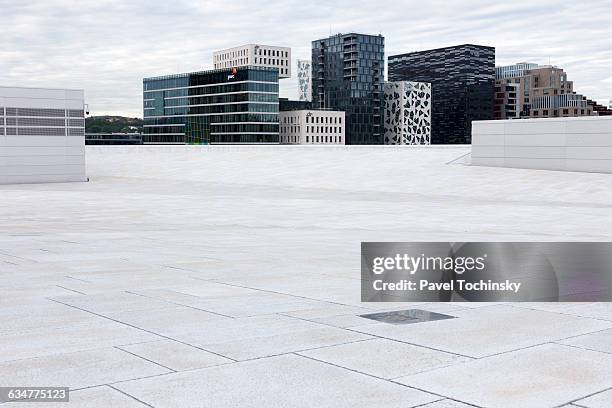 oslo barcode project from oslo opera house - oslo business stock pictures, royalty-free photos & images