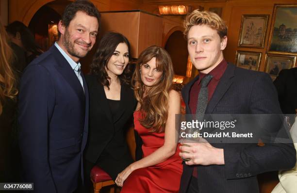 Dominic West, Nigella Lawson, Jemima Khan and George MacKay attend a pre BAFTA party hosted by Charles Finch and Chanel at Annabel's on February 11,...