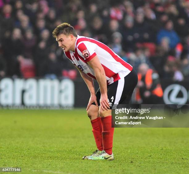 Lincoln City's Dayle Southwell during the Vanarama National League match between Lincoln City and Woking at Sincil Bank Stadium on February 11, 2017...