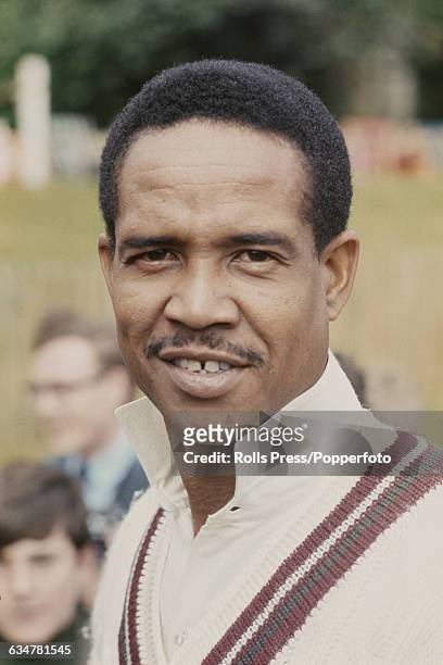 Barbados born cricketer and captain of the West Indies cricket team, Garfield Sobers at the start of a West Indies tour of England in May 1969.