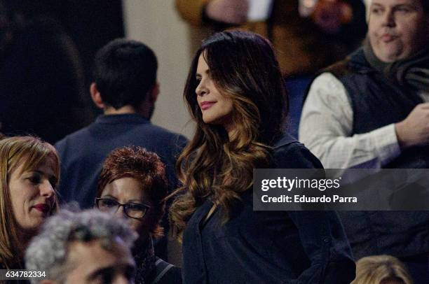 Romina Belluscio attends the Isabel Pantoja concert during the 'Hasta que se apague el sol' tour at WiZink Center on February 11, 2017 in Madrid,...