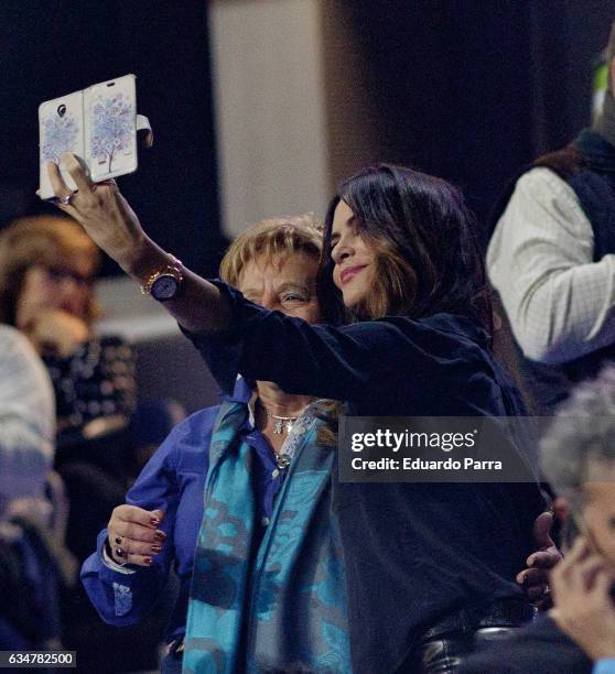 Romina Belluscio attends the Isabel Pantoja concert during the 'Hasta que se apague el sol' tour at WiZink Center on February 11, 2017 in Madrid,...