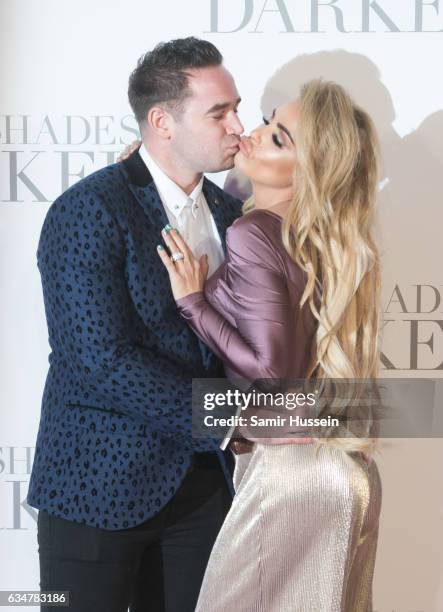 Katie Price and Kieran Hayler attend the "Fifty Shades Darker" - UK Premiere on February 9, 2017 in London, United Kingdom.