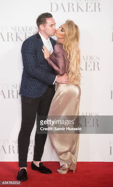 Katie Price and Kieran Hayler attend the "Fifty Shades Darker" - UK Premiere on February 9, 2017 in London, United Kingdom.