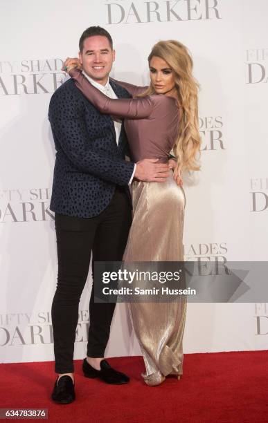 Katie Price and Kieran Hayler attend the "Fifty Shades Darker" - UK Premiere on February 9, 2017 in London, United Kingdom.