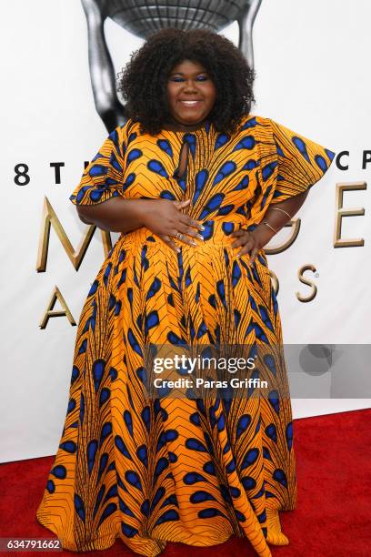 Actress Gabourey Sidibe attends the 48th NAACP Image Awards at Pasadena Civic Auditorium on February 11, 2017 in Pasadena, California.