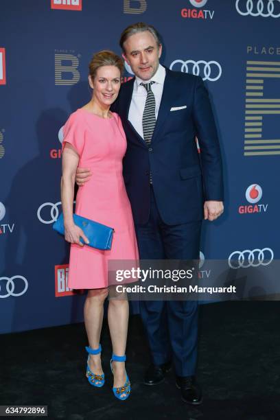 LIsa Martinek and Giulio Ricciarelli attends the PLACE TO B Pre-Berlinale Party at Borchers on February 11, 2017 in Berlin, Germany.